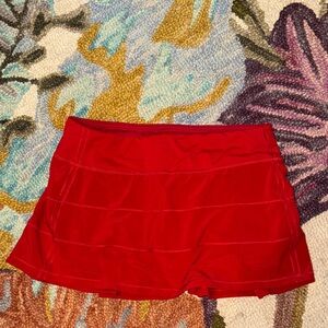 Lululemon Red Pace Rival Skirt